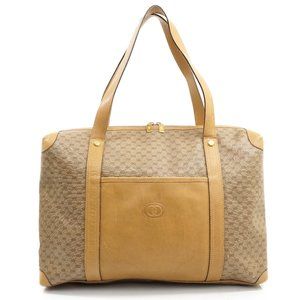 Auth Gucci Tote Bag Brown Coated Canvas #14549G15